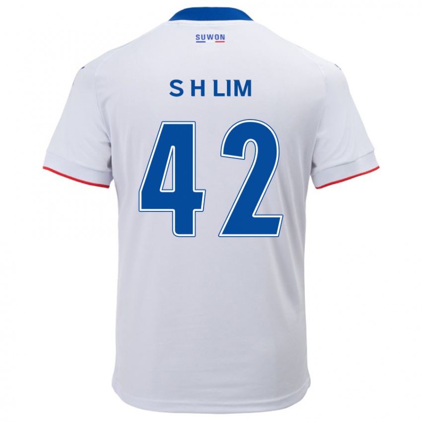 Criança Camisola Hyun-Sub Lim #42 Branco Azul Alternativa 2024/25 Camisa Brasil