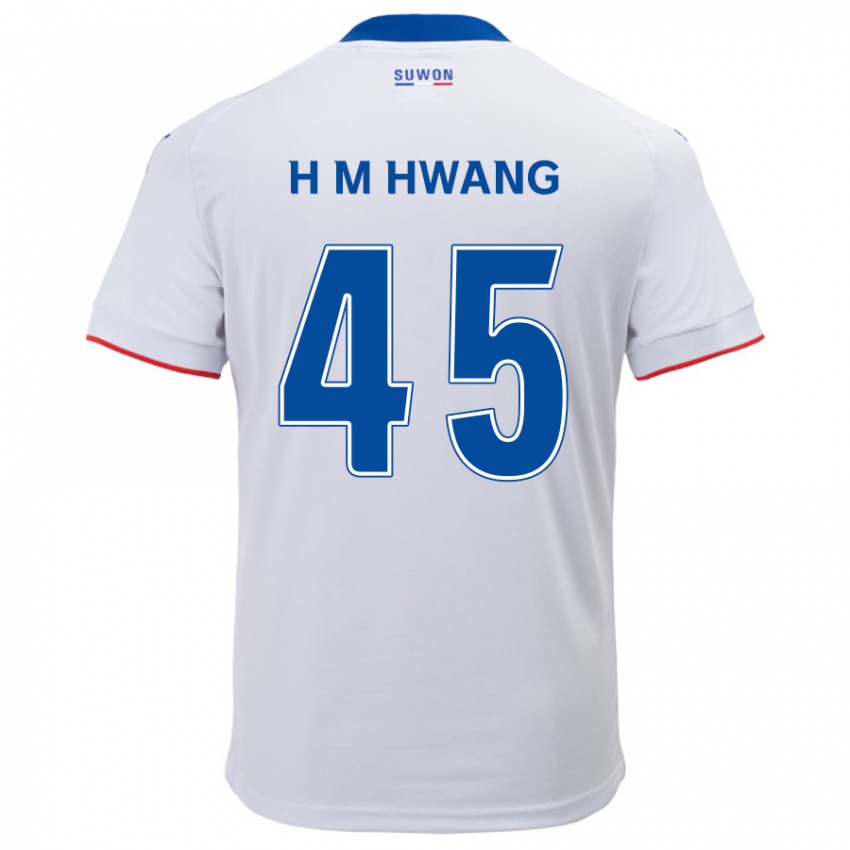 Criança Camisola Myung-Hyun Hwang #45 Branco Azul Alternativa 2024/25 Camisa Brasil