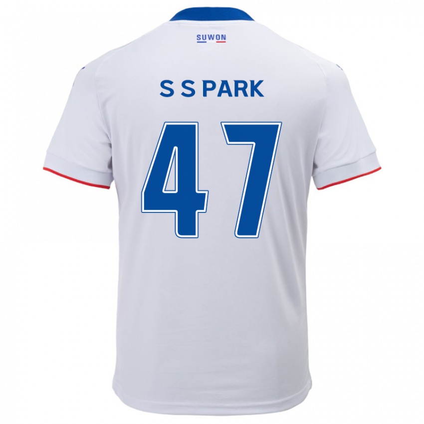 Criança Camisola Seung-Soo Park #47 Branco Azul Alternativa 2024/25 Camisa Brasil