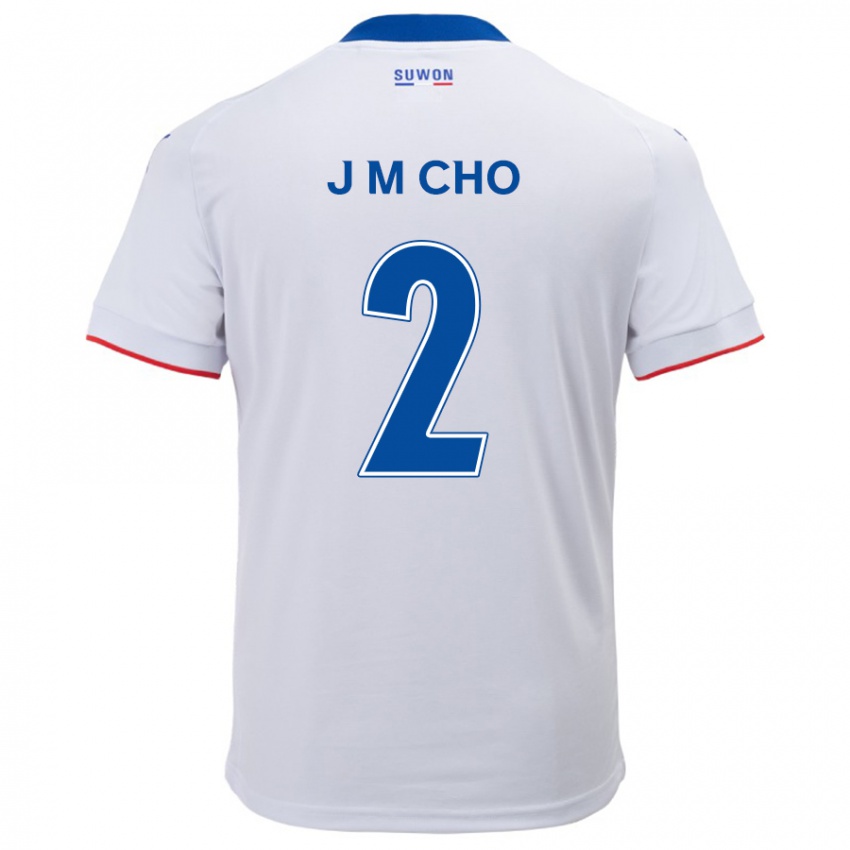 Criança Camisola Min-Jae Cho #2 Branco Azul Alternativa 2024/25 Camisa Brasil