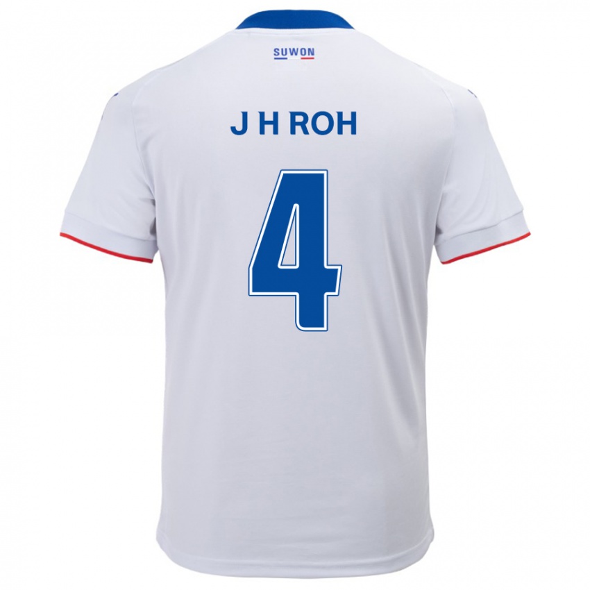 Criança Camisola Hyun-Jun Roh #4 Branco Azul Alternativa 2024/25 Camisa Brasil