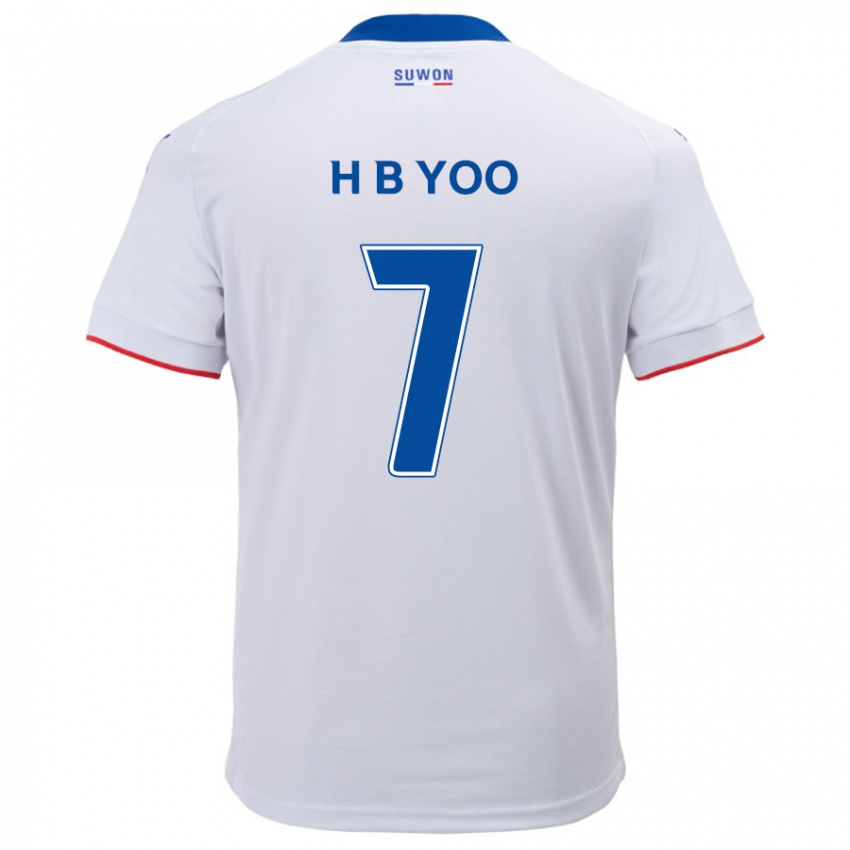 Criança Camisola Byung-Heon Yoo #7 Branco Azul Alternativa 2024/25 Camisa Brasil