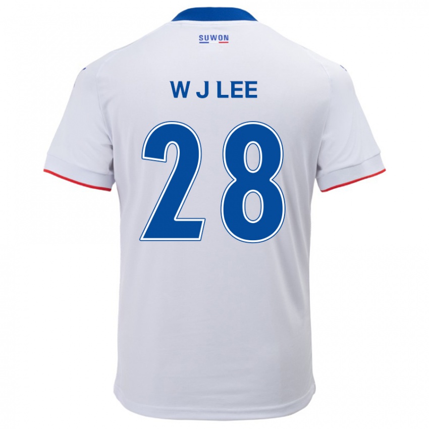 Criança Camisola Jun-Woo Lee #28 Branco Azul Alternativa 2024/25 Camisa Brasil