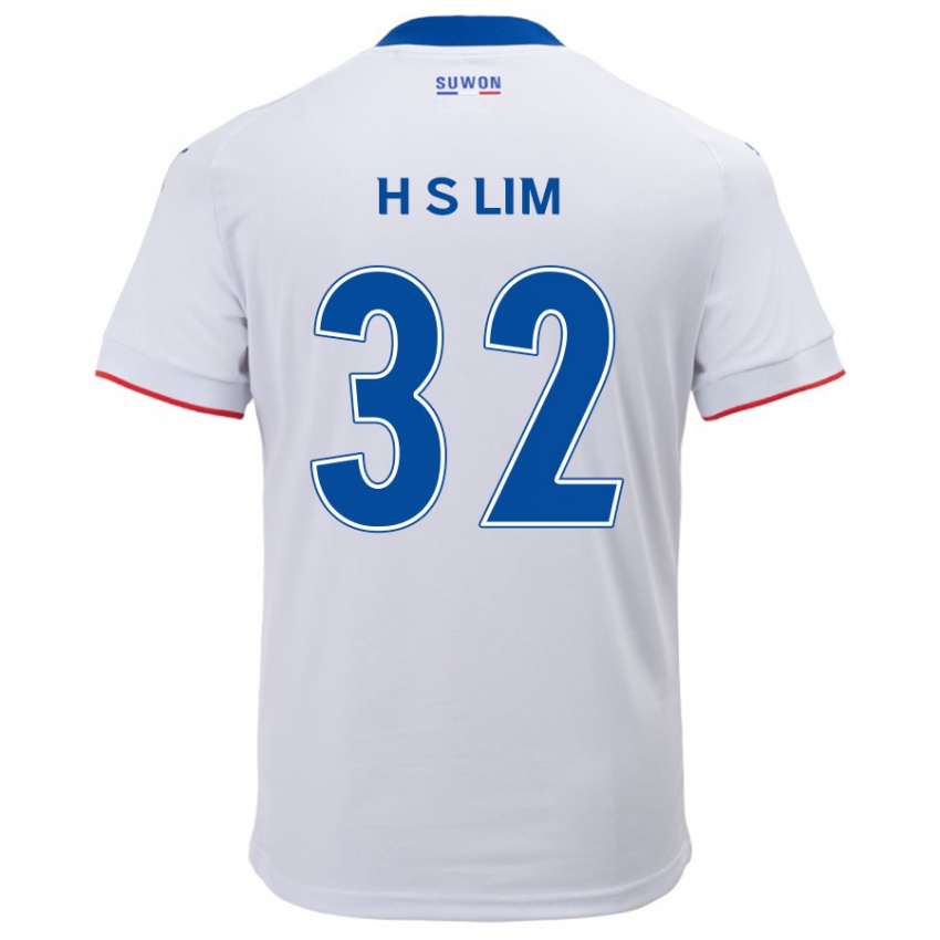 Criança Camisola Seong-Hyeon Lim #32 Branco Azul Alternativa 2024/25 Camisa Brasil