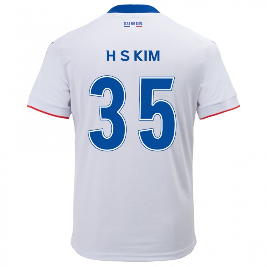 Criança Camisola Seung-Hyun Kim #35 Branco Azul Alternativa 2024/25 Camisa Brasil