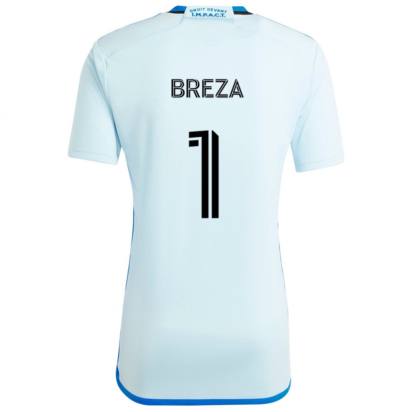 Criança Camisola Sebastian Breza #1 Gelo Azul Alternativa 2024/25 Camisa Brasil