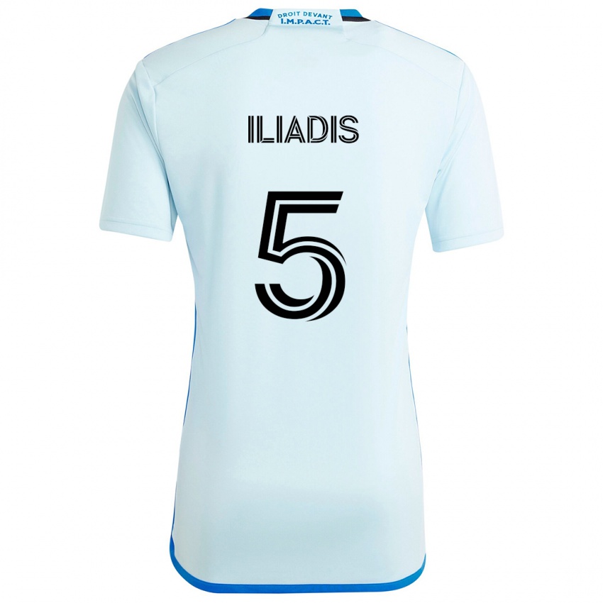 Criança Camisola Ilias Iliadis #5 Gelo Azul Alternativa 2024/25 Camisa Brasil