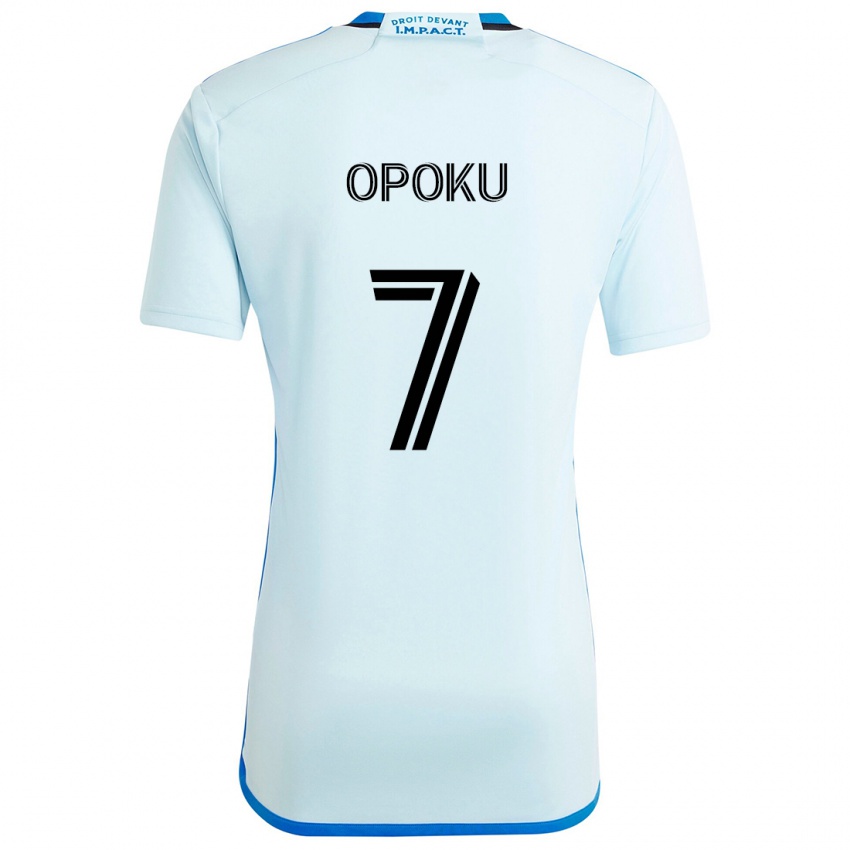 Criança Camisola Kwadwo Opoku #7 Gelo Azul Alternativa 2024/25 Camisa Brasil