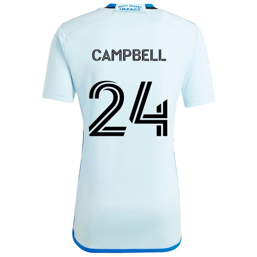 Criança Camisola George Campbell #24 Gelo Azul Alternativa 2024/25 Camisa Brasil