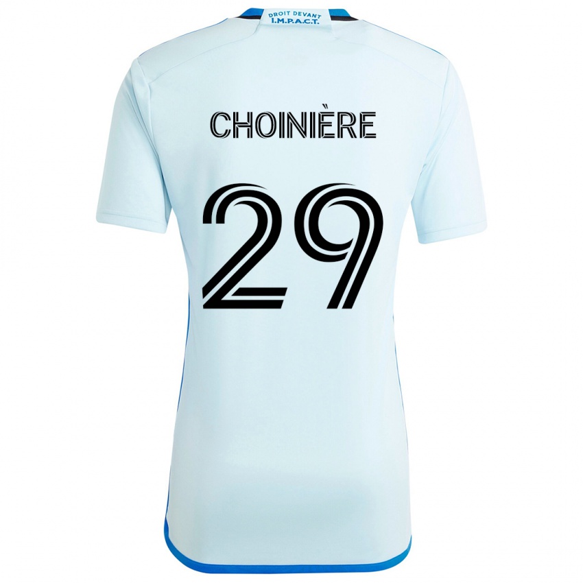 Criança Camisola Mathieu Choinière #29 Gelo Azul Alternativa 2024/25 Camisa Brasil