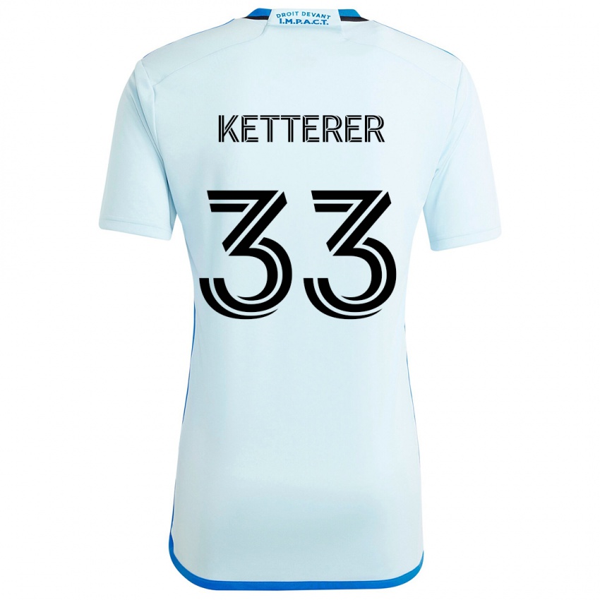 Criança Camisola Logan Ketterer #33 Gelo Azul Alternativa 2024/25 Camisa Brasil