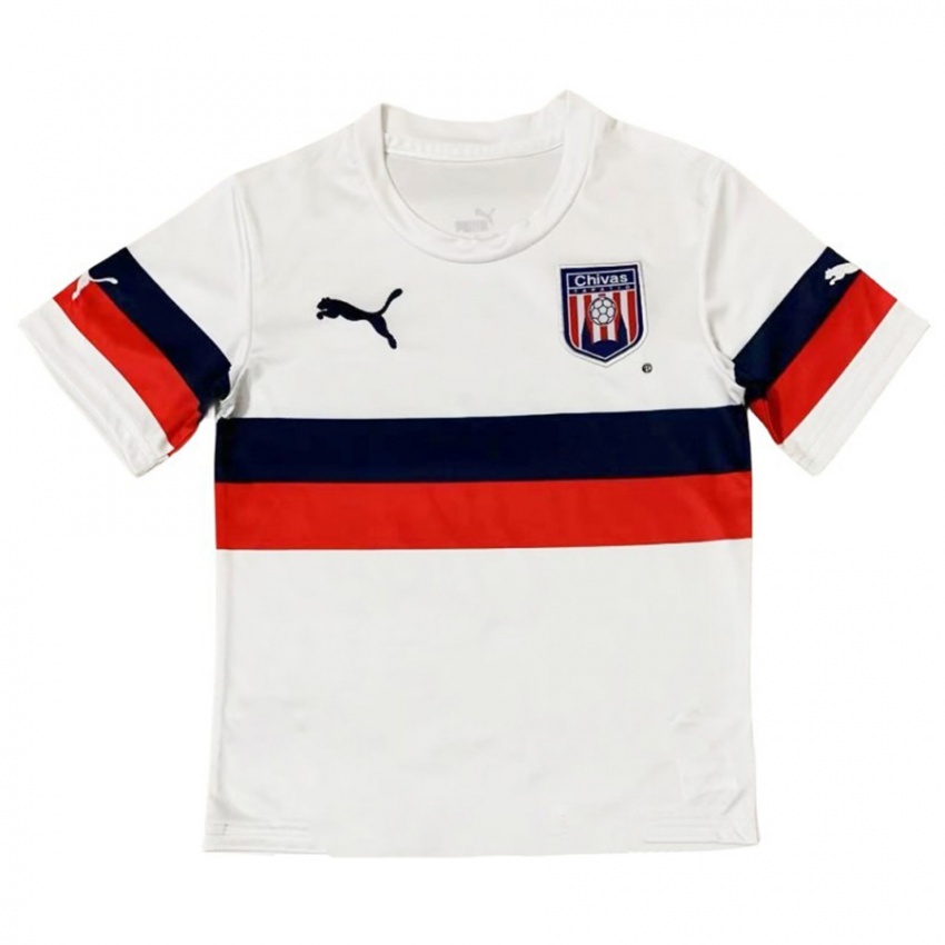 Criança Camisola Bruce El-Mesmari #0 Branco Vermelho Alternativa 2024/25 Camisa Brasil