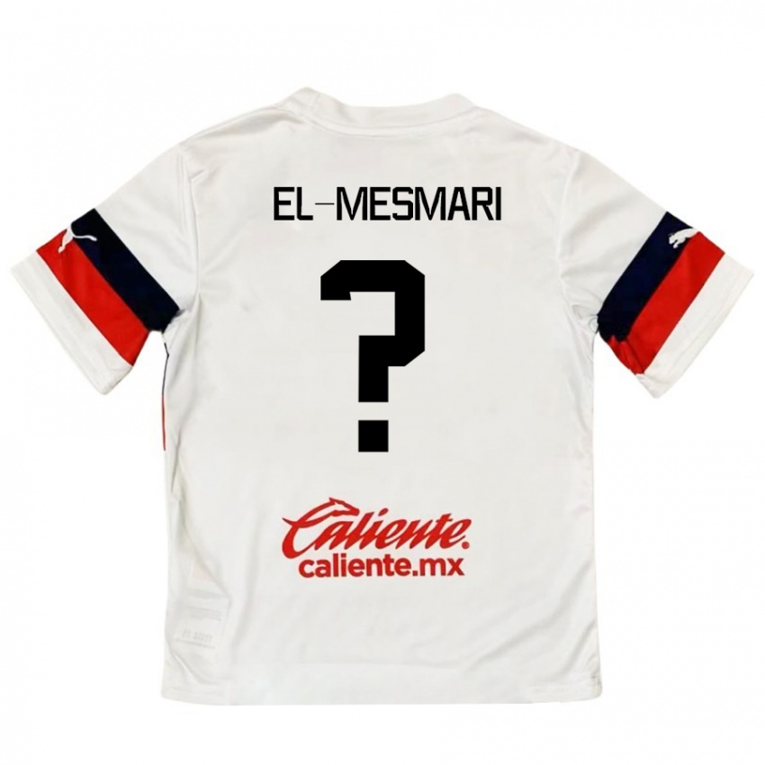 Criança Camisola Bruce El-Mesmari #0 Branco Vermelho Alternativa 2024/25 Camisa Brasil