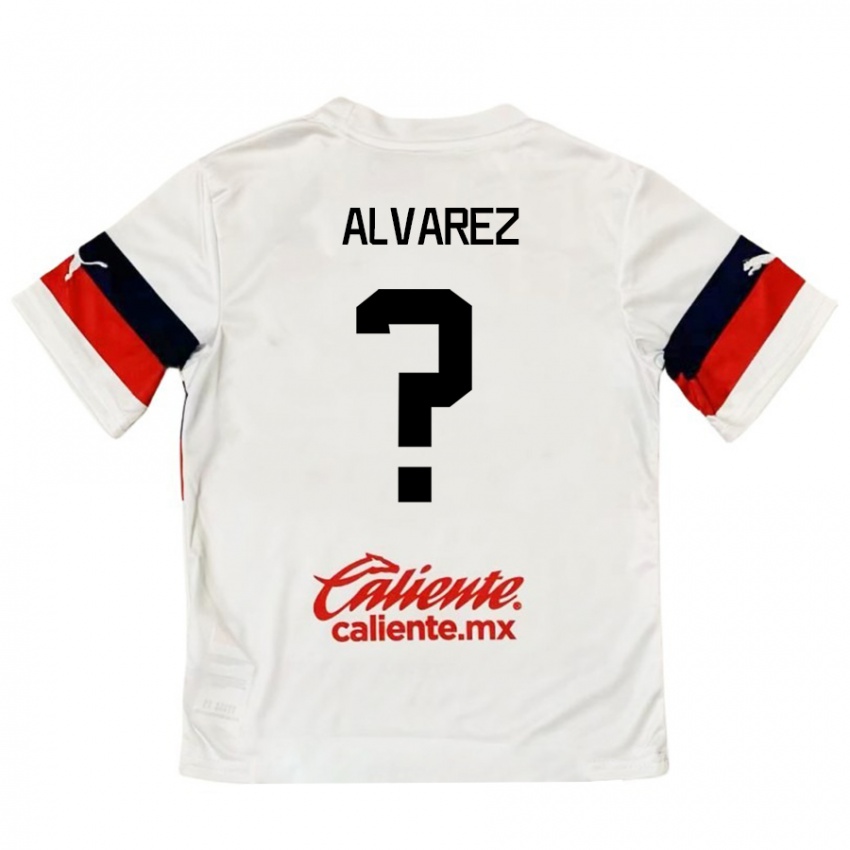 Criança Camisola Sergio Álvarez #0 Branco Vermelho Alternativa 2024/25 Camisa Brasil