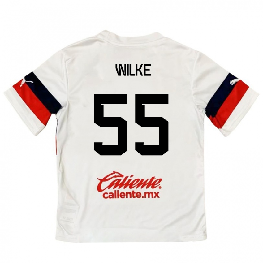 Criança Camisola Teun Wilke #55 Branco Vermelho Alternativa 2024/25 Camisa Brasil