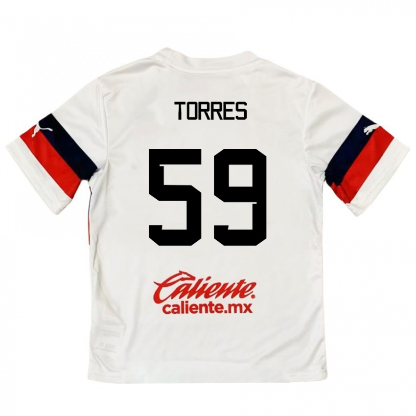 Criança Camisola Christian Torres #59 Branco Vermelho Alternativa 2024/25 Camisa Brasil