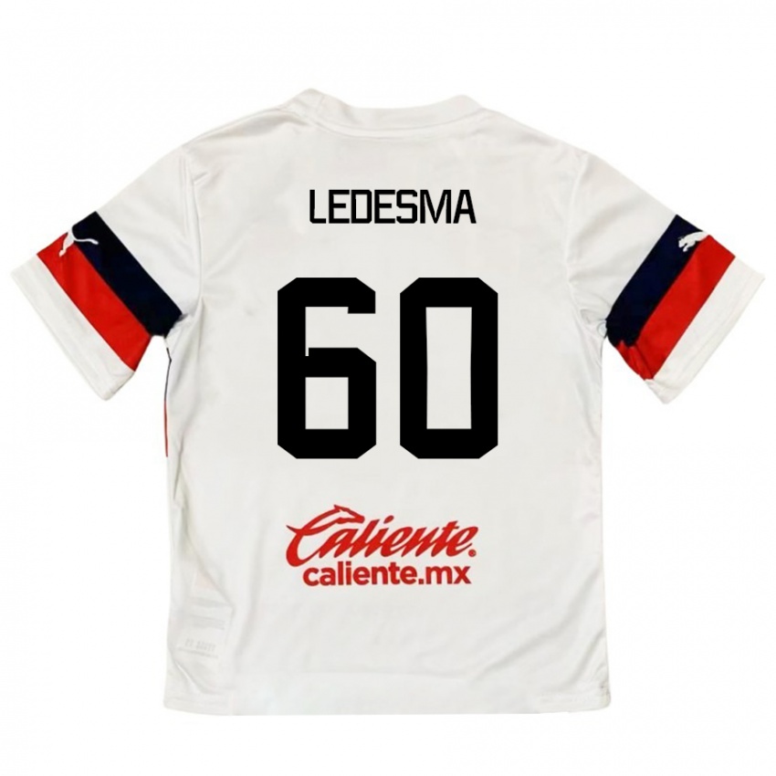 Criança Camisola Luis Ledesma #60 Branco Vermelho Alternativa 2024/25 Camisa Brasil