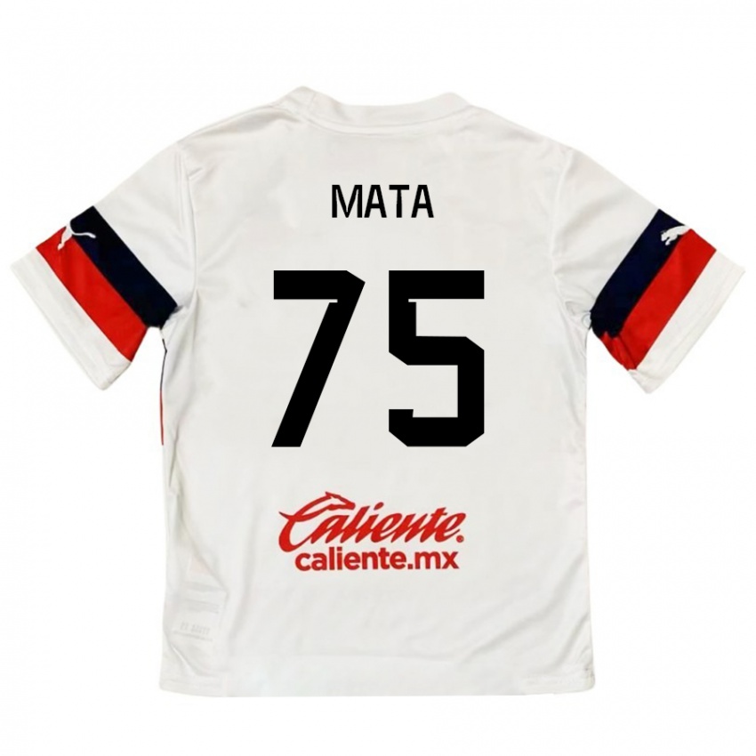 Criança Camisola Hugo Mata #75 Branco Vermelho Alternativa 2024/25 Camisa Brasil