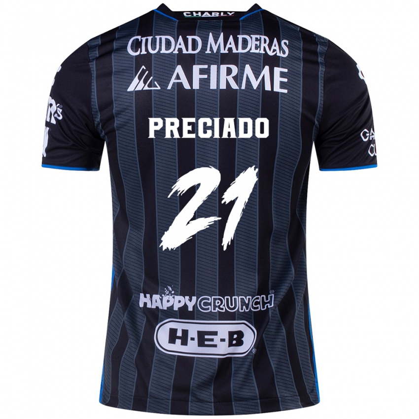 Criança Camisola Ayrton Preciado #21 Branco Preto Alternativa 2024/25 Camisa Brasil