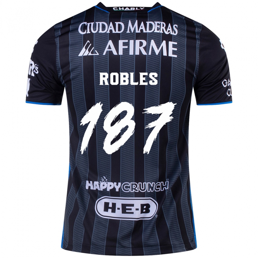 Criança Camisola Juan Robles #187 Branco Preto Alternativa 2024/25 Camisa Brasil