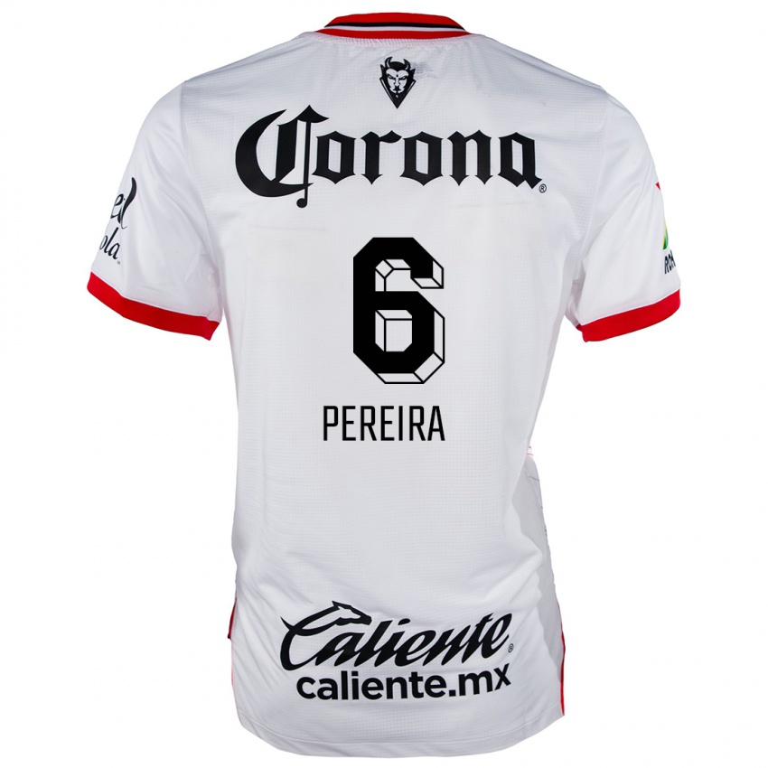 Criança Camisola Federico Pereira #6 Branco Vermelho Alternativa 2024/25 Camisa Brasil