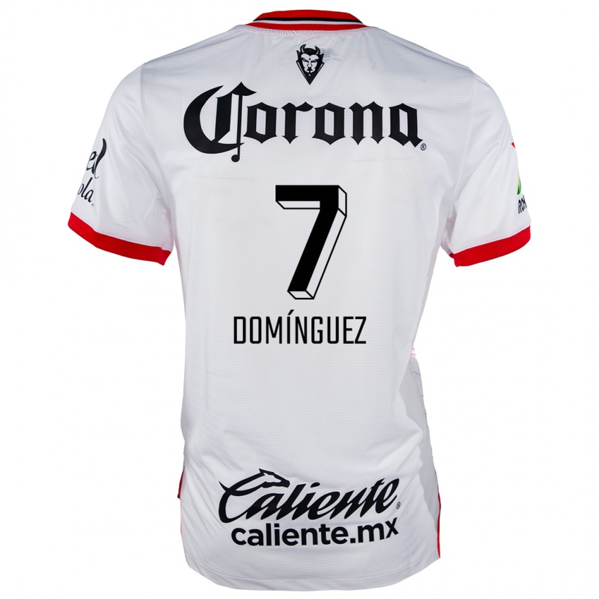 Criança Camisola Juan Domínguez #7 Branco Vermelho Alternativa 2024/25 Camisa Brasil