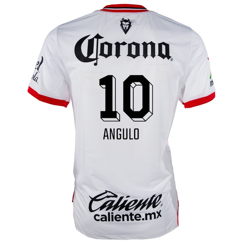 Criança Camisola Jesús Angulo #10 Branco Vermelho Alternativa 2024/25 Camisa Brasil