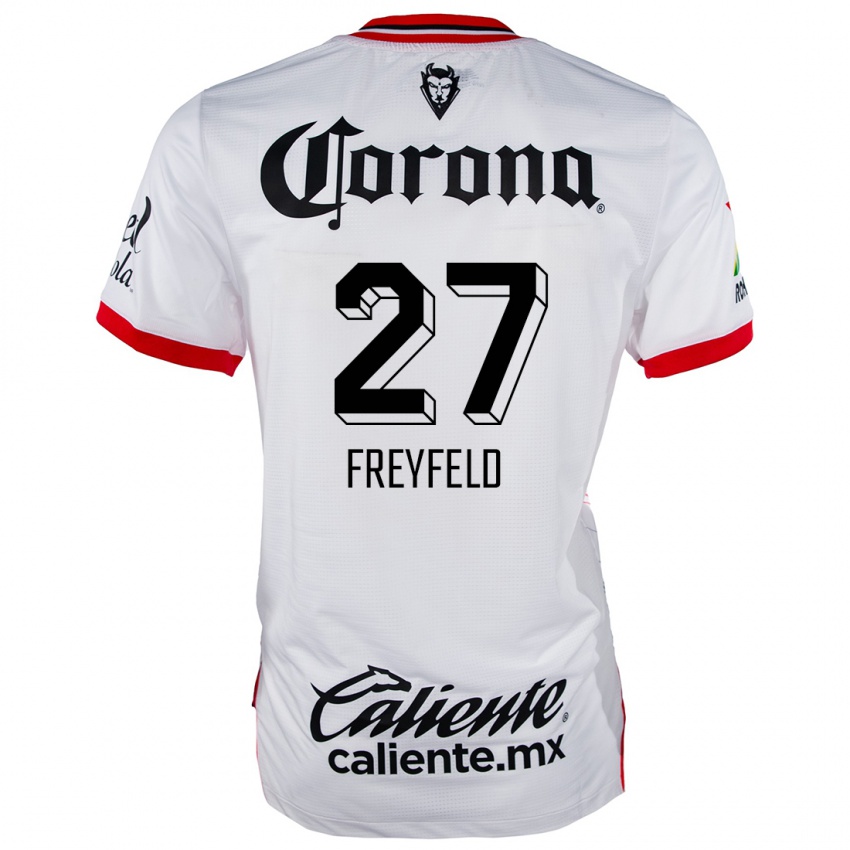 Criança Camisola Emiliano Freyfeld #27 Branco Vermelho Alternativa 2024/25 Camisa Brasil