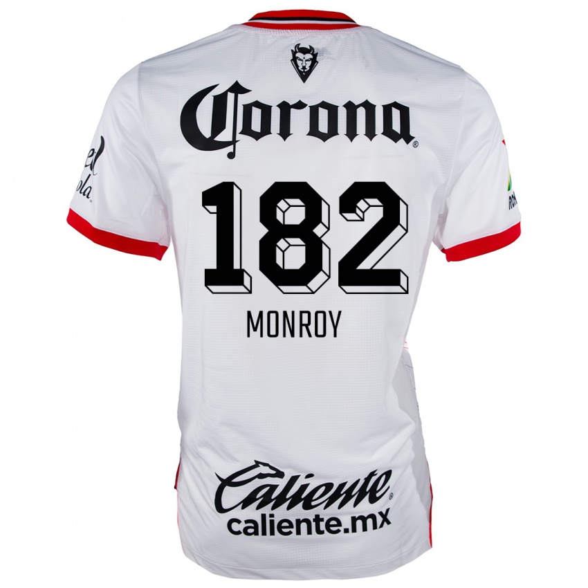 Criança Camisola Brayan Monroy #182 Branco Vermelho Alternativa 2024/25 Camisa Brasil