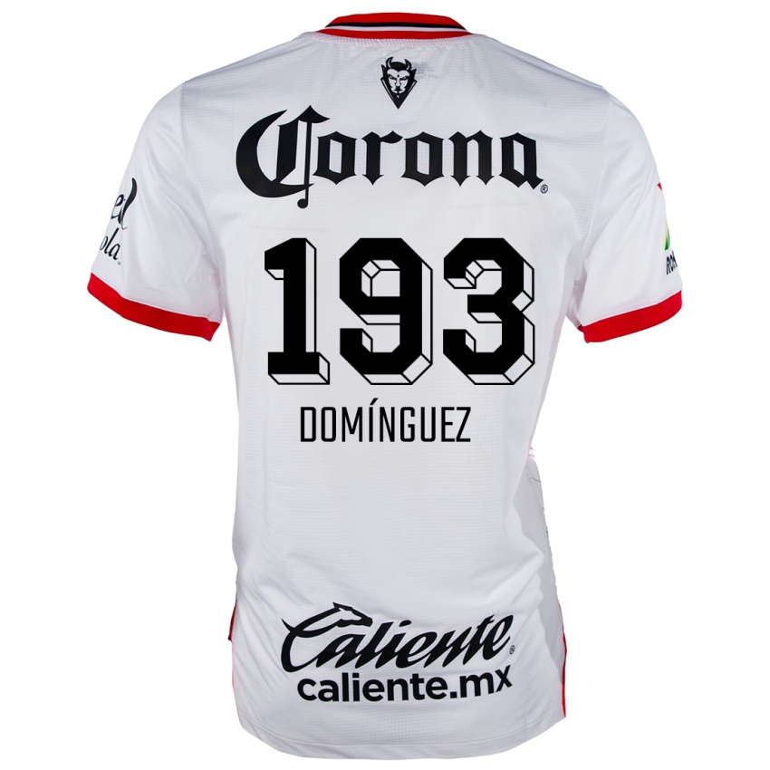 Criança Camisola Iker Domínguez #193 Branco Vermelho Alternativa 2024/25 Camisa Brasil