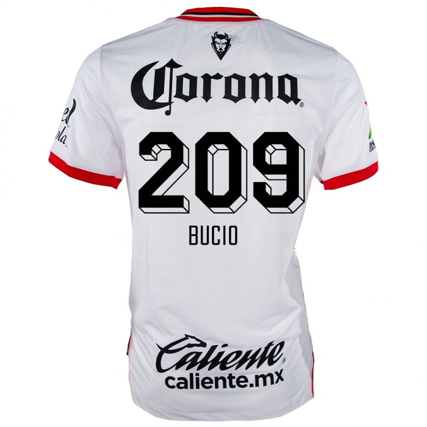 Criança Camisola Sebastián Bucio #209 Branco Vermelho Alternativa 2024/25 Camisa Brasil