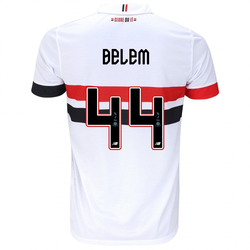 Homem Camisola Matheus Belém #44 Branco Vermelho Preto Principal 2024/25 Camisa Brasil