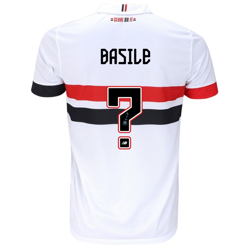 Homem Camisola Basile #0 Branco Vermelho Preto Principal 2024/25 Camisa Brasil