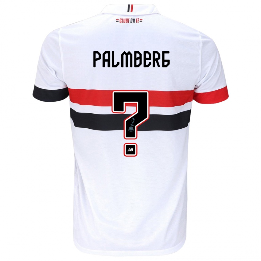 Homem Camisola Palmberg #0 Branco Vermelho Preto Principal 2024/25 Camisa Brasil