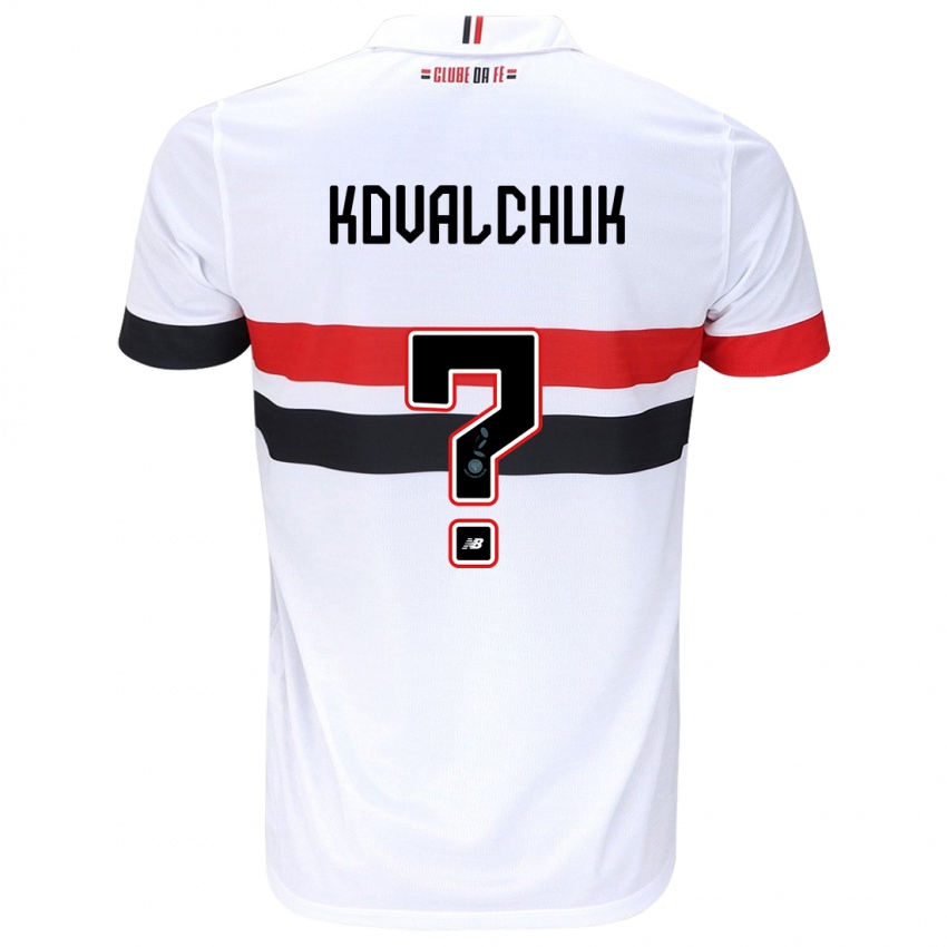 Homem Camisola Filipp Kovalchuk #0 Branco Vermelho Preto Principal 2024/25 Camisa Brasil