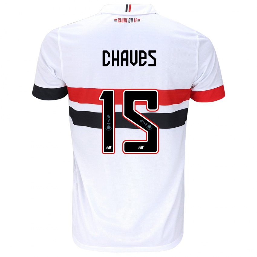 Homem Camisola Carol Chaves #15 Branco Vermelho Preto Principal 2024/25 Camisa Brasil