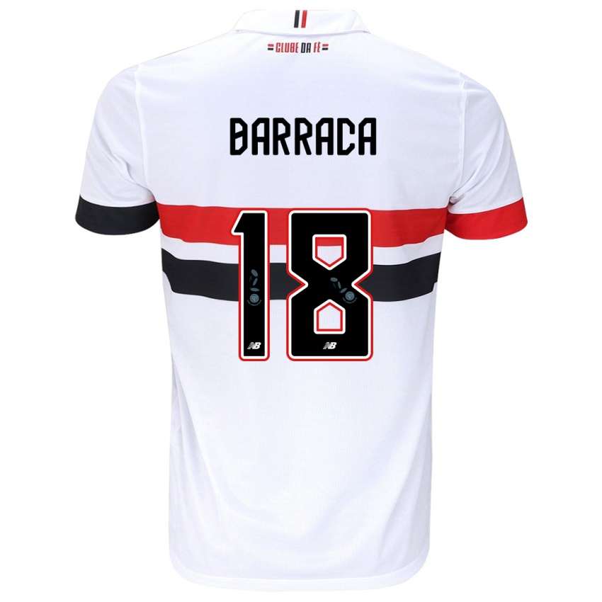 Homem Camisola Barraca #18 Branco Vermelho Preto Principal 2024/25 Camisa Brasil