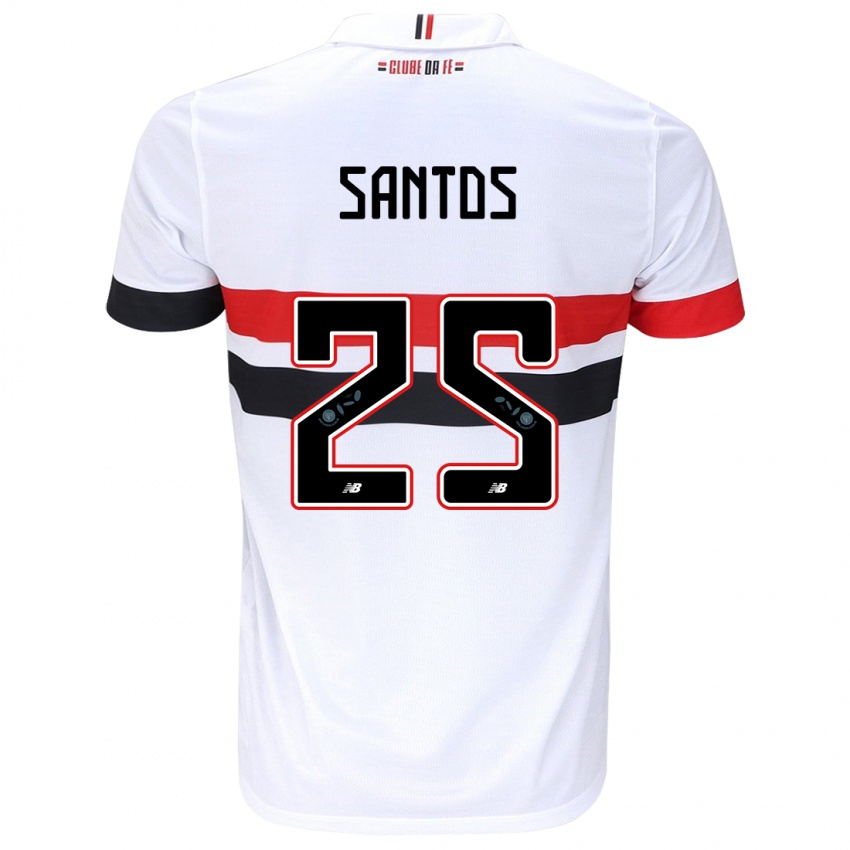 Homem Camisola Mariana Santos #25 Branco Vermelho Preto Principal 2024/25 Camisa Brasil