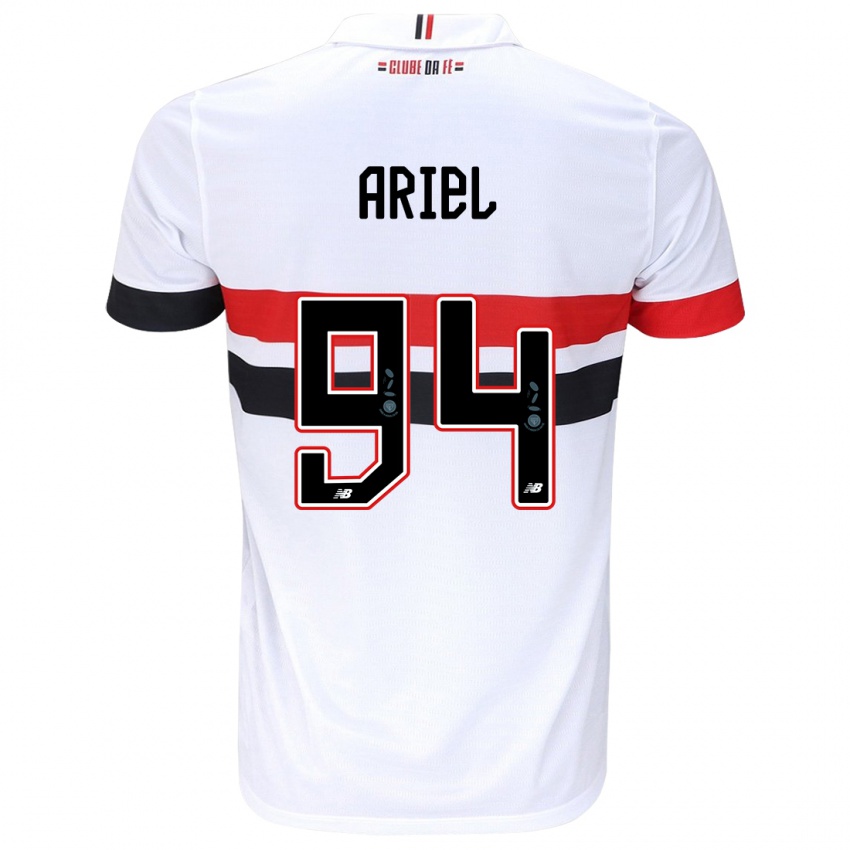 Homem Camisola Ariel #94 Branco Vermelho Preto Principal 2024/25 Camisa Brasil