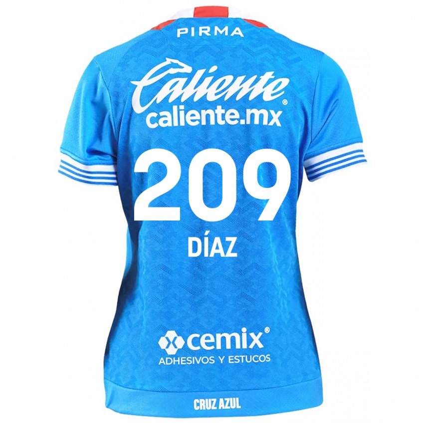 Homem Camisola Josué Díaz #209 Céu Azul Principal 2024/25 Camisa Brasil