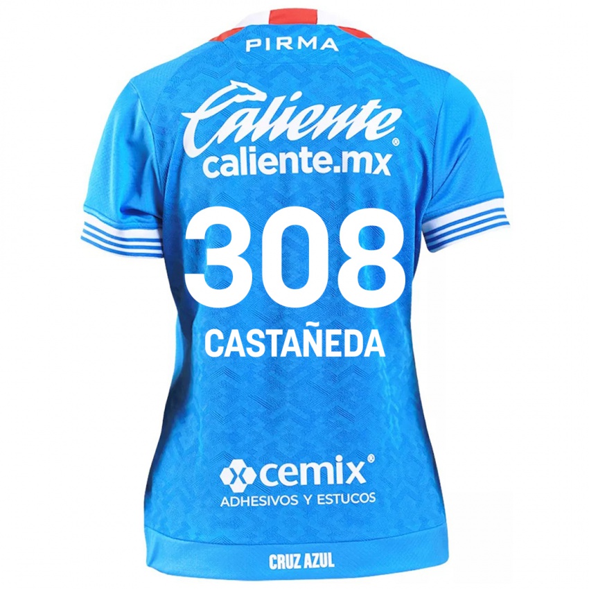 Homem Camisola Emiliano Castañeda #308 Céu Azul Principal 2024/25 Camisa Brasil