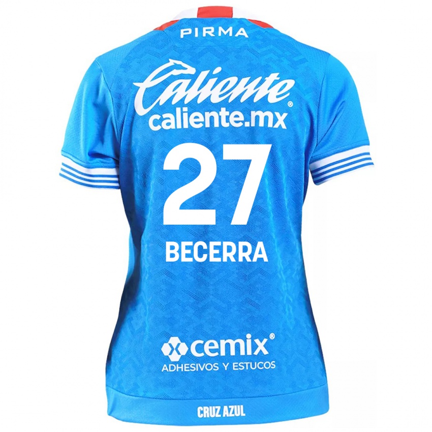 Homem Camisola Ana Becerra #27 Céu Azul Principal 2024/25 Camisa Brasil