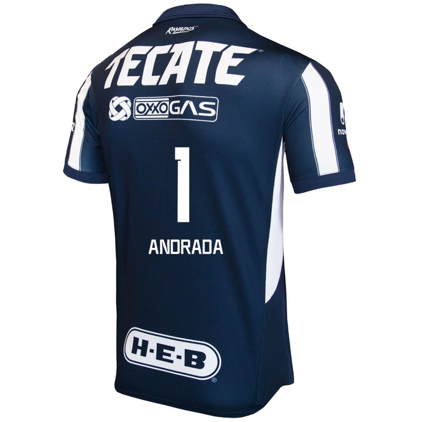 Homem Camisola Esteban Andrada #1 Azul Vermelho Branco Principal 2024/25 Camisa Brasil