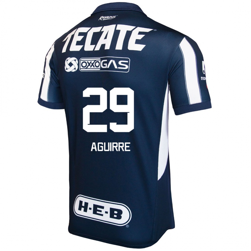 Homem Camisola Rodrigo Aguirre #29 Azul Vermelho Branco Principal 2024/25 Camisa Brasil