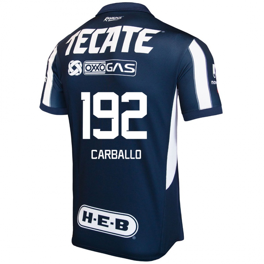 Homem Camisola Erick Carballo #192 Azul Vermelho Branco Principal 2024/25 Camisa Brasil