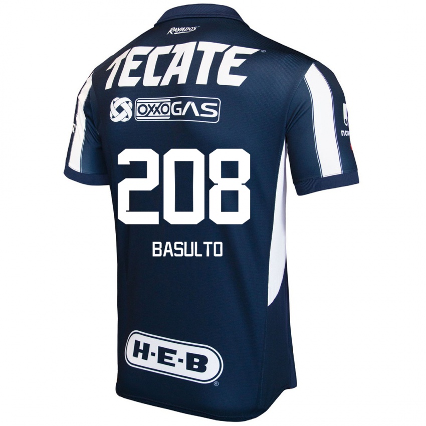 Homem Camisola Luis Basulto #208 Azul Vermelho Branco Principal 2024/25 Camisa Brasil