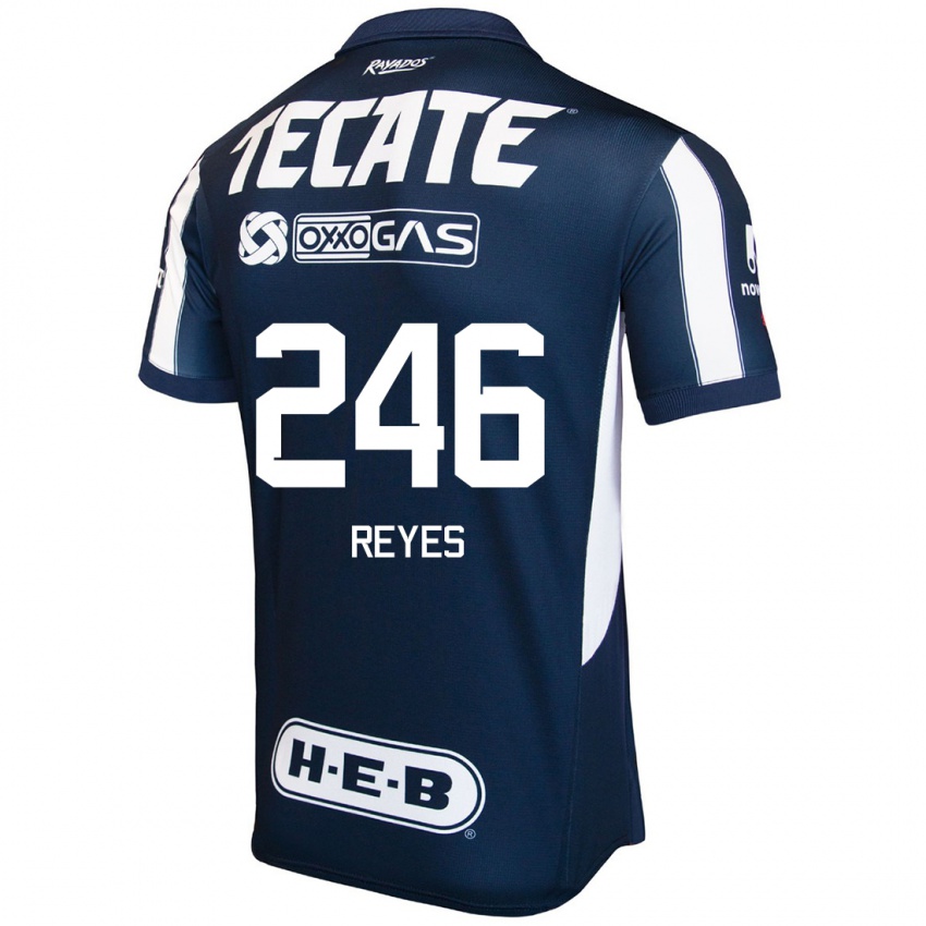 Homem Camisola Cristian Reyes #246 Azul Vermelho Branco Principal 2024/25 Camisa Brasil