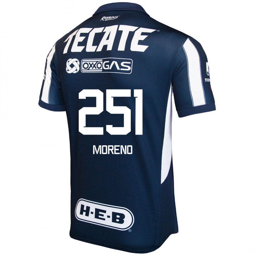 Homem Camisola Josué Moreno #251 Azul Vermelho Branco Principal 2024/25 Camisa Brasil