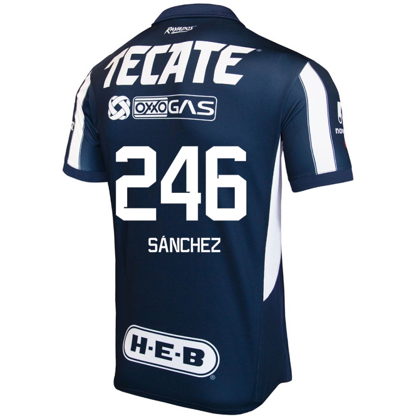 Homem Camisola Diego Sánchez #246 Azul Vermelho Branco Principal 2024/25 Camisa Brasil