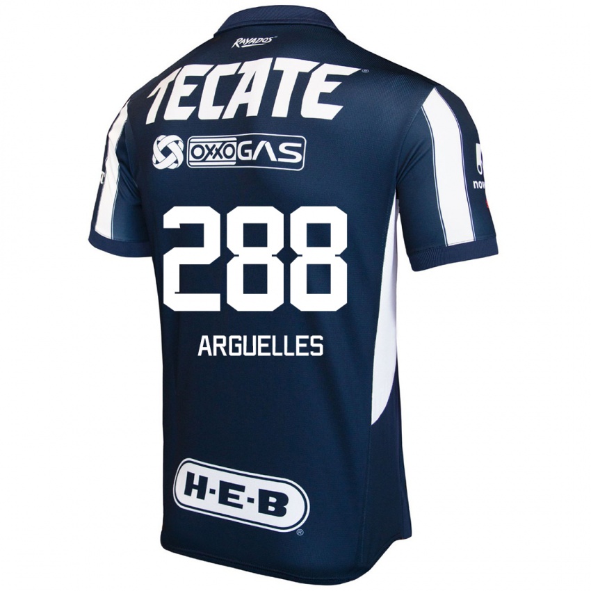 Homem Camisola Alfonso Arguelles #288 Azul Vermelho Branco Principal 2024/25 Camisa Brasil